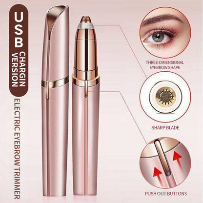 USB Rechargeable Eyebrow Razor And Facial Hair Removal Device
