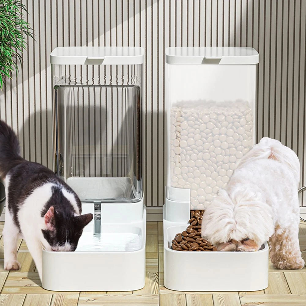 Premium Automatic Pet Feeder & Water Dispenser Set for Cats & Dogs