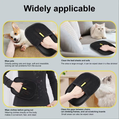 Pets Double Sided Grooming Glove Pet Hair Remover Gloves for Dog Cat Reusable