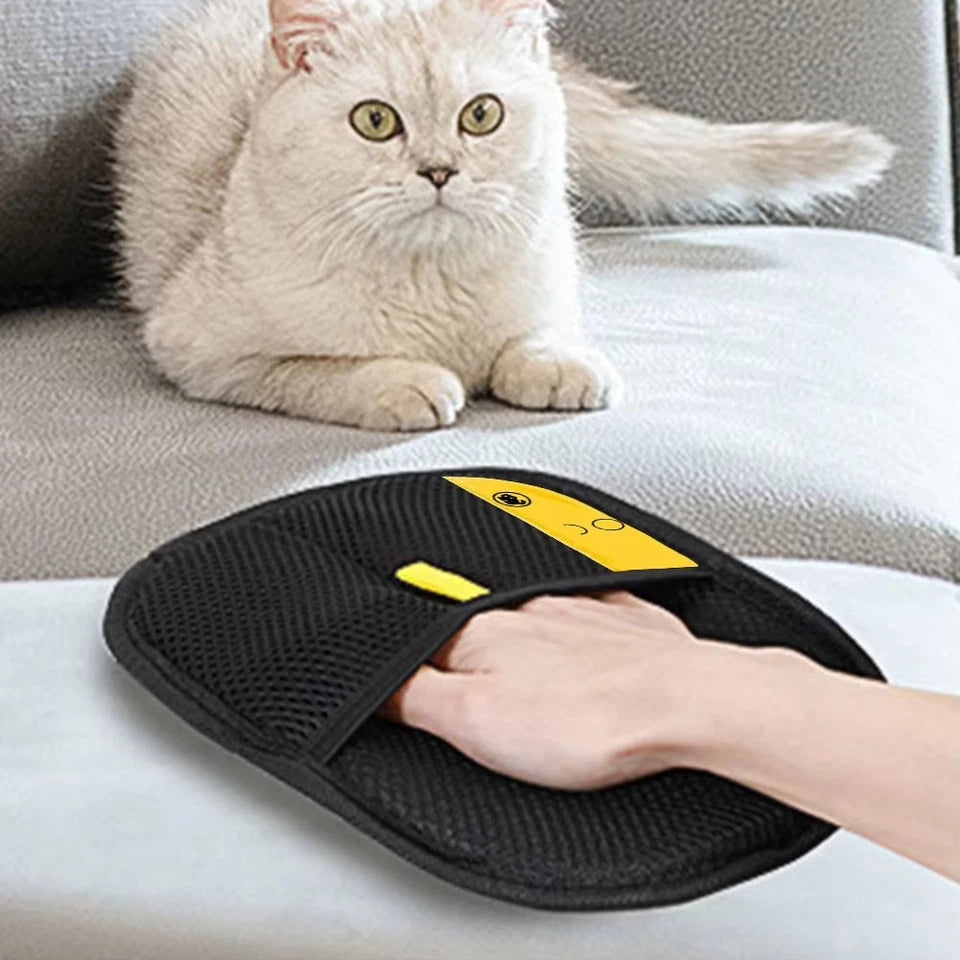 Pets Double Sided Grooming Glove Pet Hair Remover Gloves for Dog Cat Reusable