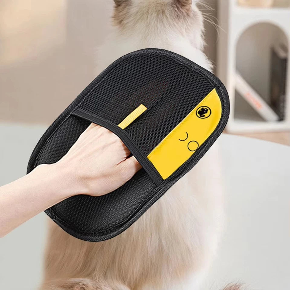 Pets Double Sided Grooming Glove Pet Hair Remover Gloves for Dog Cat Reusable