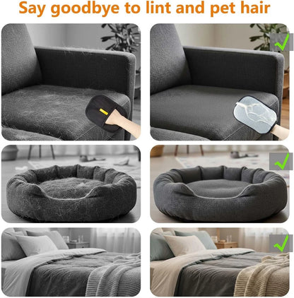 Pets Double Sided Grooming Glove Pet Hair Remover Gloves for Dog Cat Reusable