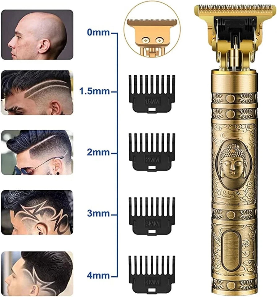 Professional Beard Trimmer Hair Clippers Men Cordless Rechargeable Professional Grooming Set
