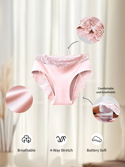 5PCS Lace Cotton Underwear with 50% OFF